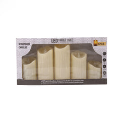 LED CANDLE SET 5PC IR 33-37