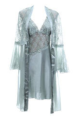 BLS - Halette Silk And Chantilly Nighty - Green