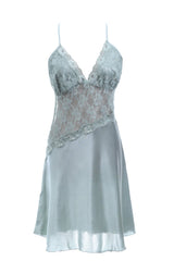 BLS - Halette Silk And Chantilly Nighty - Green