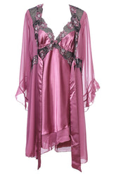 BLS - Harriet Silk And Chantilly Nighty - Rose