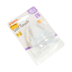PIGEON NIPPLE SOFT TOUCH 6M+ L Y-CUT 2PC 79464