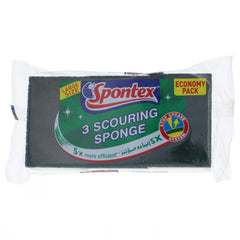 SPONTEX 3 SCOURING SPONGE LARGE SIZE