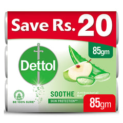 DETTOL ANTIBACTERIAL SOAP SOOTHE SAVE RS 20 3X85GM
