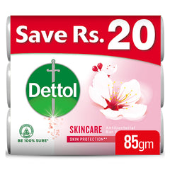 DETTOL ANTIBACTERIAL SOAP SKINCARE SAVE RS 20 3X85GM