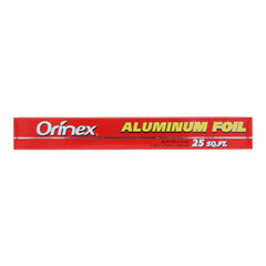 ORINEX ALUMINUM FOIL STANDARD ROLL WITH CUTTER 25 SQFT