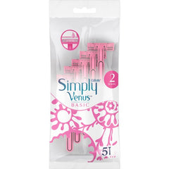 GILLETTE SIMPLY VENUS RAZOR 5PC 2 BLADE