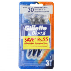 GILLETTE BLUE 3 RAZOR 3PC SET PACK