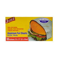 JAZEE ALUMINUM 50 FOIL SHEETS 25 X 30CM MEDIUM