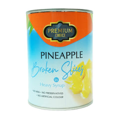 PREMIUM CHOICE PINEAPPLE BROKEN SLICES IN HEAVY SYRUP 565 GM