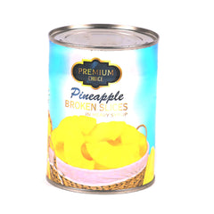 PREMIUM CHOICE PINEAPPLE BROKEN SLICES IN HEAVY SYRUP 565 GM