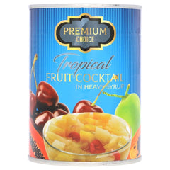 PREMIUM CHOICE TROPICAL FRUIT COCKTAIL IN HEAVY SYRUP 565 GM