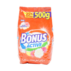 BONUS WASHING POWDER ACTIVE 500 GM