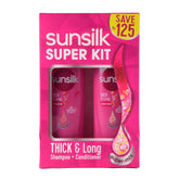 SUNSILK SHAMPOO + CONDITIONER THICK & LONG 180ML CP