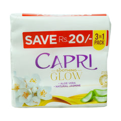 CAPRI SOAP MOISTURISING ALOE NATURE EXTRACT 3PC PACK 405GM