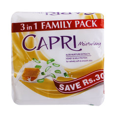 CAPRI SOAP MOISTURISING ALOE NATURE EXTRACT 3PC PACK 405GM