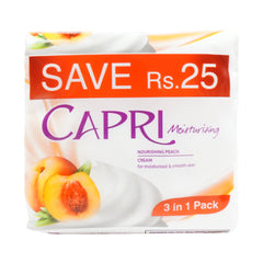 CAPRI SOAP MOISTURISING NOURISHING PEACH 3PC PACK 405GM