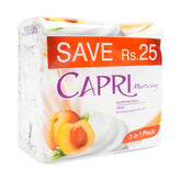 CAPRI SOAP MOISTURISING NOURISHING PEACH 3PC PACK 405GM