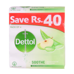 DETTOL ANTIBACTERIAL SOAP SOOTHE SAVE RS 45 4X125 GM