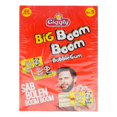 GIGGLY BIG BOOM BOOM BUBBLE GUM 6O PIECES BOX