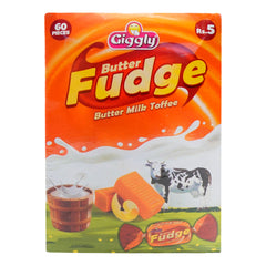 GIGGLY BUTTER FUDGE MILK TOFFEE 60 PIECES BOX