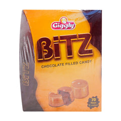 GIGGLY BITZ CHOCOLATE FILLED CANDY 70 PIECES BOX