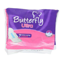 BUTTERFLY SANITARY NAPKINS ULTRA THIN EXTRA LONG 7 PCS