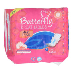 BUTTERFLY MAXI THICK COTTONY TO SHEET LONG 9 PADS