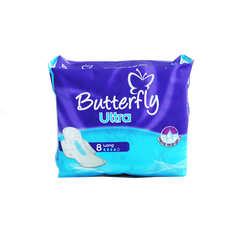 BUTTERFLY SANITARY NAPKINS ULTRA THIN LONG 8 PCS
