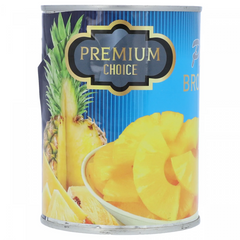 PREMIUM CHOICE PINEAPPLE SLICES IN HEAVY SYRUP 545 GM