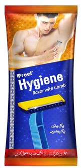 TREET HYGIENE RAZOR WITH COMB 1PCS