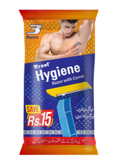 TREET HYGIENE RAZOR WITH COMB 3PCS ROMO PACK