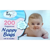 TIDYZ BABY NAPPY BAGS FRAGRANCED TIE HANDLES 150S