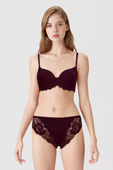 BLS - Breathable Lace Panty - Burgundy