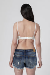 BLS - Defne Wired And Pushup Lace Bra - White