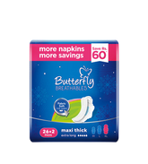 BUTTERFLY BREATHABLES MAXI THICK EXTRA LONG TRIO PACK 28 PCS