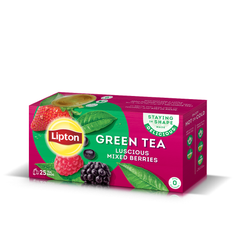 LIPTON GREEN TEA LUSCIOUS MIXED BERRIES 25BAGS