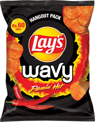 LAYS CHIPS WAVY FLAMING HOT 46 GM