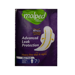 MOLPED MAXI THICK SANITARY PAD WITH BARRIER EXTRA LONG 10PCS