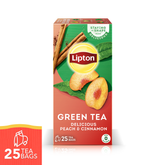 LIPTON GREEN TEA CINNAMON PEACH 25BAGS
