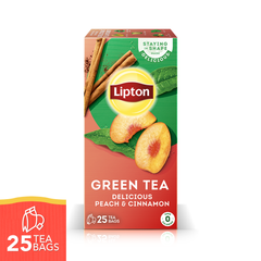 LIPTON GREEN TEA CINNAMON PEACH 25BAGS