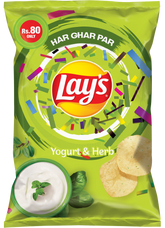 LAYS CHIPS YOGURAT & HERB 64 GM