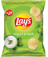 LAYS CHIPS YOGURT & HERB 14 GM