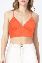 BLS - Belle Non Padded Lace Bralette - Peach Rose