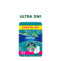 ALWAYS ULTRA PADS 3 PACK WITH 1 PACK FREE 32PCS