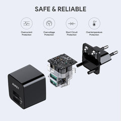 12W Universal Dual Port AiPower Mini Portable Travel Charger