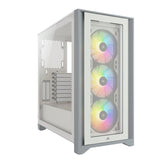 Corsair iCUE 4000X RGB Tempered Glass Mid-Tower ATX Case — White