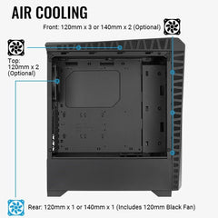 Aerocool Scar Tempered Glass Edition ARGB Mid Tower Chassis
