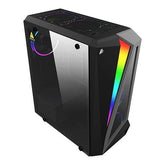 1stPlayer RAINBOW R5 (Black) Tempered Glass LED Strip With 3 Fans Gaming Case