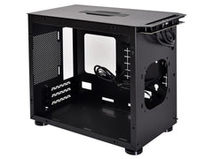 LIAN LI TU150 Aluminum Tempered Glass ITX Case - Black Color - TU150WX