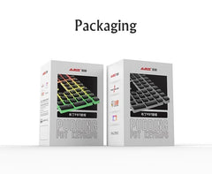 Ajazz 108 Pudding PBT Key Double Frosted Layer Keycaps Black - White